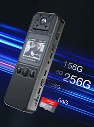 Нагрудна камера WH82 1080 FHD з поворотним об'єктивом - мініатюра 4