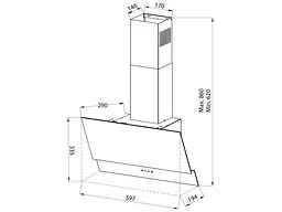 Витяжка Pyramida AGW 60 PB GWH - мініатюра 9