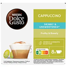 Уцінка. Напій кавовий у капсулах Nescafe Dolce Gusto Cappuccino Skinny & Unsweetend  161.6 г 