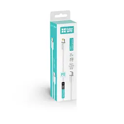 Дата кабель USB-C to Lightning 2.0m PD 27W braided gray ColorWay (CW-CBPDCL068-GR) - мініатюра 9