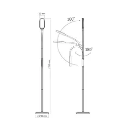 LED торшер білий VIDEX TF07W 14W 3000-5500K - мініатюра 9