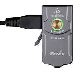 Ліхтар-брелок Fenix E03R V2.0 Grey - мініатюра 2