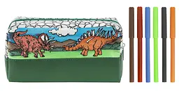 Пенал-розмальовка Moxy Dinosaur Expedition з фломастерами (990194) - мініатюра 2