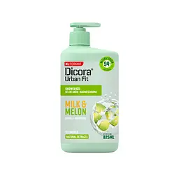 Гель для душу Живильний з вітаміном А Молоко та диня Dicora Urban Fit 825 мл