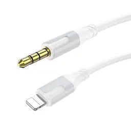 Аудіо кабель Borofone BL19 Lightning – AUX 3.5мм 1 м White (34362_3340062)