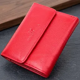 Яскравий жіночий гаманець з монетницею з натуральної шкіри ST Leather 19493 червоний