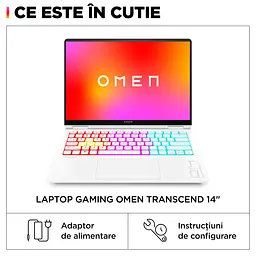 Ноутбук HP OMEN Transcend 14-fb0047nn Ultra 9 185H la 51GHz,14'',32GB LPDDR5x,2TB,RTX 4070 8GB - мініатюра 13