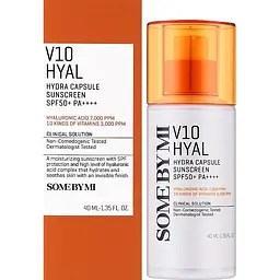Сонцезахисний крем Some By Mi V10 Hyal Hydra Capsule Sunscreen SPF50+ 40 мл - мініатюра 2