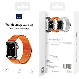 Ремінець WiWU Nylon Band для Apple Watch 38/40/41/42mm Orange [161148] - мініатюра 4