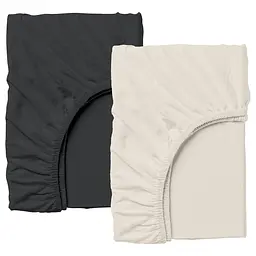 Набір простирадло на резинці 160х200 BEIGE / BLACK COSAS (4822052062098)