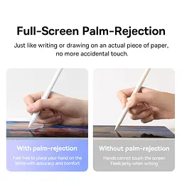 Стилус Baseus Stylus Smooth Writing Stylus with LED Indicators Active SXBC060402 белый - мініатюра 6