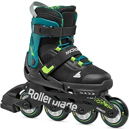Ролики дитячі Rollerblade Microblade XT 33-36,5 Чорний-Зелений