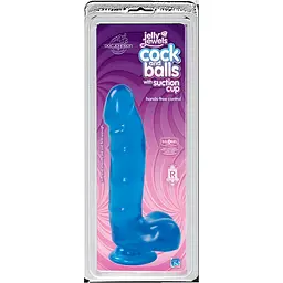 Фалоімітатор Doc Johnson Jelly Jewels Cock & Balls Blue - мініатюра 2