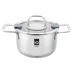 Каструля IQ Be Creative 18 см 2.5 л з кришкою срібляста (IQ-2050-18)