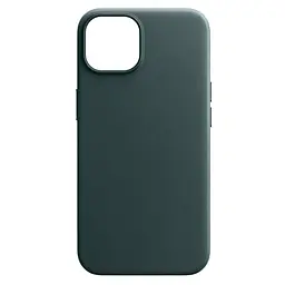 Кожаный чехол-панель для Apple iPhone 14, FAKE Leather Case, зеленый, искусственная кожа, премиум, противоударный, защита всего корпуса, с мягкой подкладкой, поддержка MagSafe и беспроводной зарядки, ArmorStandart (ARM64393)