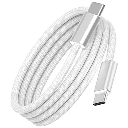 Дата кабель WIWU C101 Essen Type-C to Type-C 240W 1.5 м White - мініатюра 2
