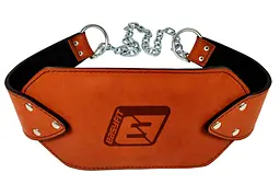 Пояс для обтяжень EasyFit (шкіра) до 250 кг коричневий (EF-DBC-250-BR)