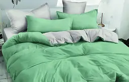 Постільна білизна L&M Home Textiles євро розмір з вареної бавовни не вимагає прасування 100% бавовна 200х230 см М'ятний Туреччина - мініатюра 3