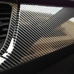 Карбонова плівка 2D з мікроканалами 1.52 Метра х 10 см Глянець Чорно-Біла (CL-2DCF-04) - мініатюра 2