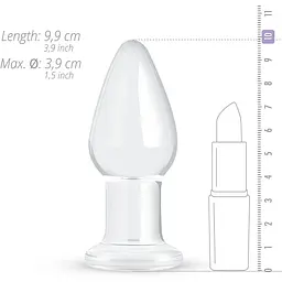 Скляна анальна пробка Gildo Glass ButtPlug No. 24 - мініатюра 3