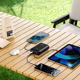 Зовнішній акумулятор VEGER Built-In 2 cables Ultra Mini 30000mAh (VG-W3018) - мініатюра 7