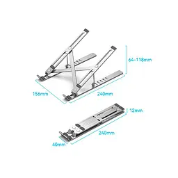 Підставка до ноутбука Vention Laptop X-type Stand Silver Aluminum Alloy (KDMI0) - мініатюра 11