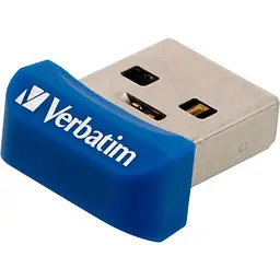 Флеш-накопичувач Verbatim USB флеш накопичувач 16GB Store 'n' Stay NANO Blue USB 3.0 (98709) - мініатюра 4