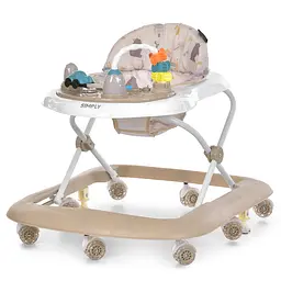 Ходунки ME 1215 SIMPLY Beige муз водолаза 8 шт стопор,бат бежевий