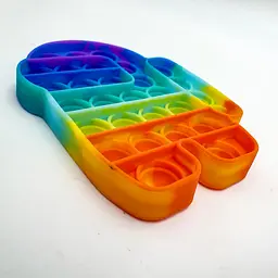 Сенсорна іграшка антистрес силіконова нескінченна пухирка попит UKC Pop It Fidget робот веселка - мініатюра 3