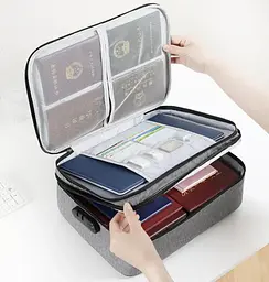 Органайзер для документів з кодовим замком Good Idea на 2 відділення Сірий  - мініатюра 6