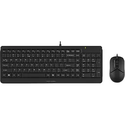 Комплект (Клавіатура та миша) A4Tech F1512 Fstyler USB Black (F1512 (Black)) - мініатюра 1