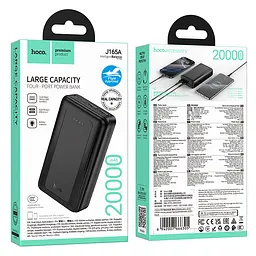 Зовнішній акумулятор HOCO J165A Honey power bank(20000mAh) Black - мініатюра 6