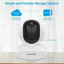 Камера Wansviev, 2K 3Мп, поворот 360°, нічне бачення, двосторонній звук, Alexa - мініатюра 3