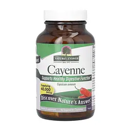 Трави Nature's Answer Кайєнський перець, Cayenne, 90 вегетаріанських капсул (NTA-16150) - мініатюра 3