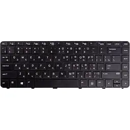 Клавiатура для ноутбука HP Probook 430 G3, 440 G3 чорний, чорний фрейм