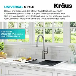 Змішувач для кухні Kraus Oletto KPF-2820SFS, Нержавіюча сталь - мініатюра 7