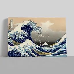 Інтер'єрна картина Велика хвиля в Канаґаві, Хокусай, Hokusai, Great Wave off Kanagawa, інтер'єрний декор, 40×60 см (id6779)