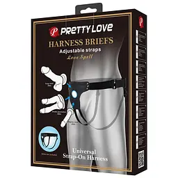 Трусики для страпону Pretty Love Harness Briefs Straps Love Spell (чорний) - мініатюра 11