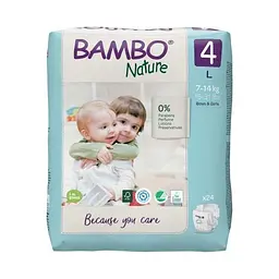 ЕКО Підгузки Bambo Nature Maxi 4 (7-14 кг), 24 шт. Bambo Nature (19254) - мініатюра 2