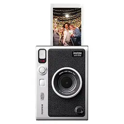 Подарунковий набір камера Fujifilm Instax Mini EVO, Фотопапір 20 шт, Прозорий чохол, Фотоальбом 108 фото Чорний - мініатюра 3