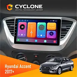 Штатна магнітола Hyundai Accent 2017+ Cyclone C9-001 2x32 CPL Cyclone (НФ-00002212)