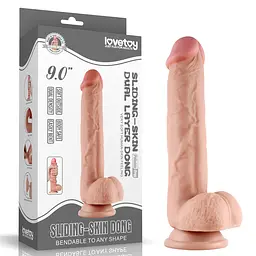 Фалоімітатор - Sliding-Skin Dual Layer Dong 9" Flesh