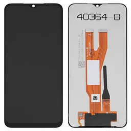 Дисплей для Samsung A032 Galaxy A03 Core, чорний, без рамки, Оригінал (переклеєне скло)