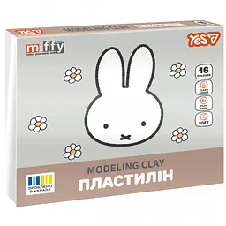 Пластилін Yes Miffy 16 кольорів 320 г (540720)