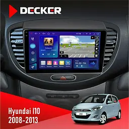 Штатная магнитола Hyundai i10 2008-2013 Decker D9-009 4x64, DSP, 4G, 2k Decker (НФ-00008235)