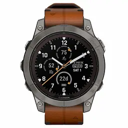 Смарт-годинник Garmin Fenix 7 Pro Sapphire Solar Titanium with Chestnut L. Band (010-02777-30) - мініатюра 7