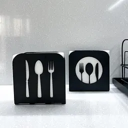 Серветниця металева Nice & Cozy Bistro M для серветок 12х12 см чорна - мініатюра 4