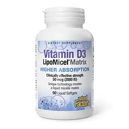Вітамін D Vitamin D3 LipoMicel Matrix - 90 м'яких капсул