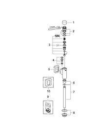 Змивний пристрій для пісуару натискний Grohe Rondo 37339000, Хром - мініатюра 6
