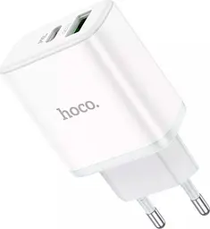 Мережевий зарядний пристрій Hoco C105A PD 20W White [86910] - мініатюра 3